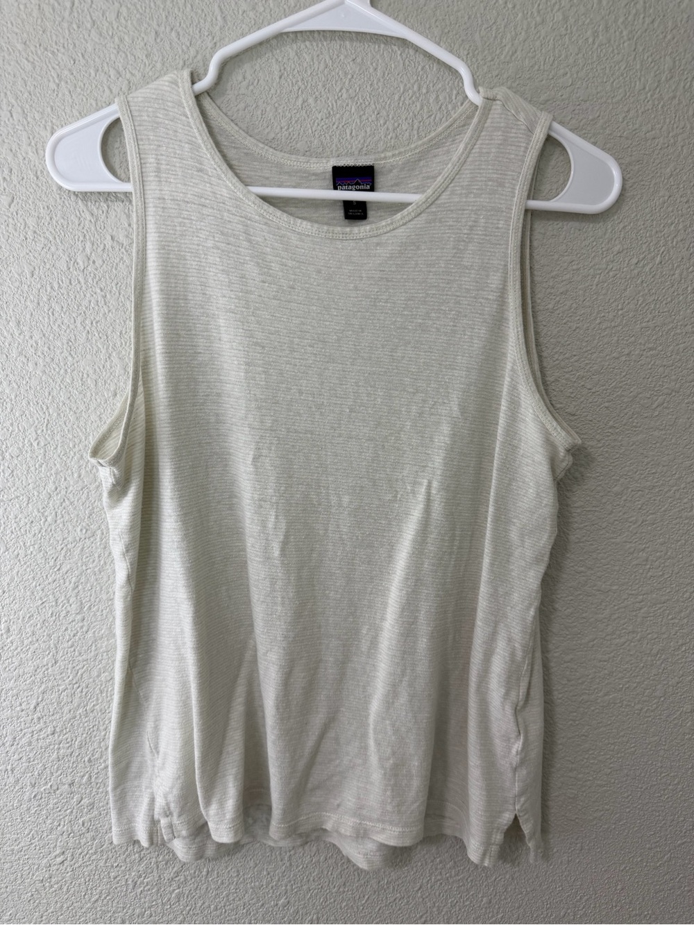 Patagonia Women's organic cotton hemp white Tank Top small
